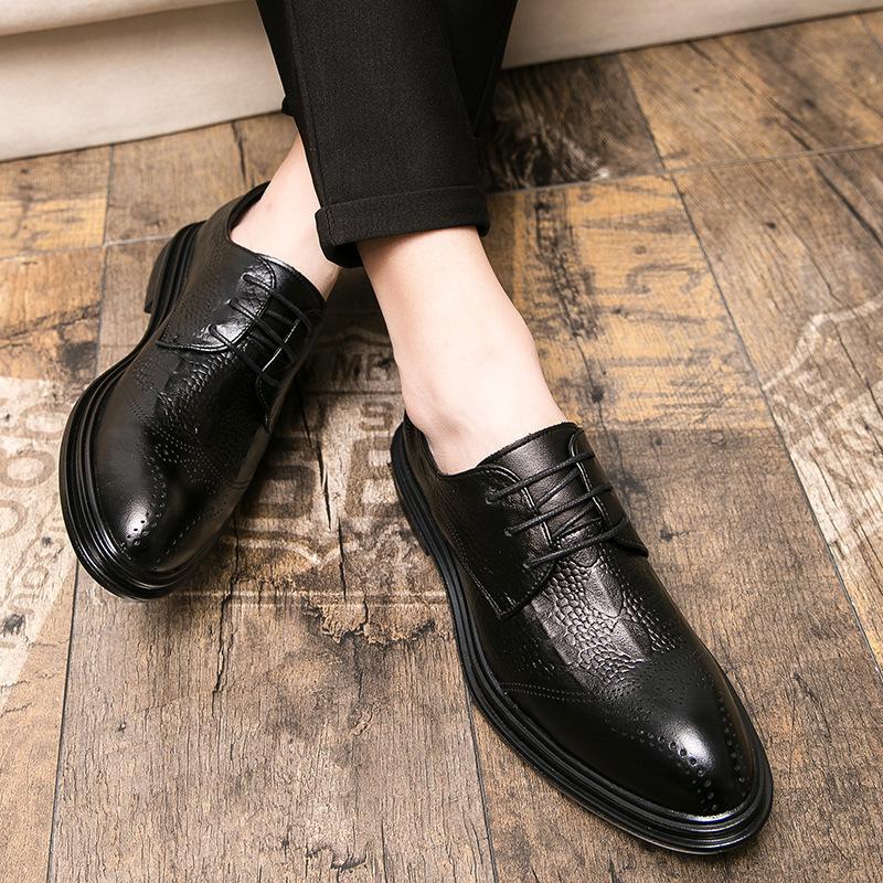 Large Size Leather Shoes 2025 Business Autumn New Men's Leather Shoes Size 37 Formal Men's Shoes Foreign Trade Casual Shoes Men's
