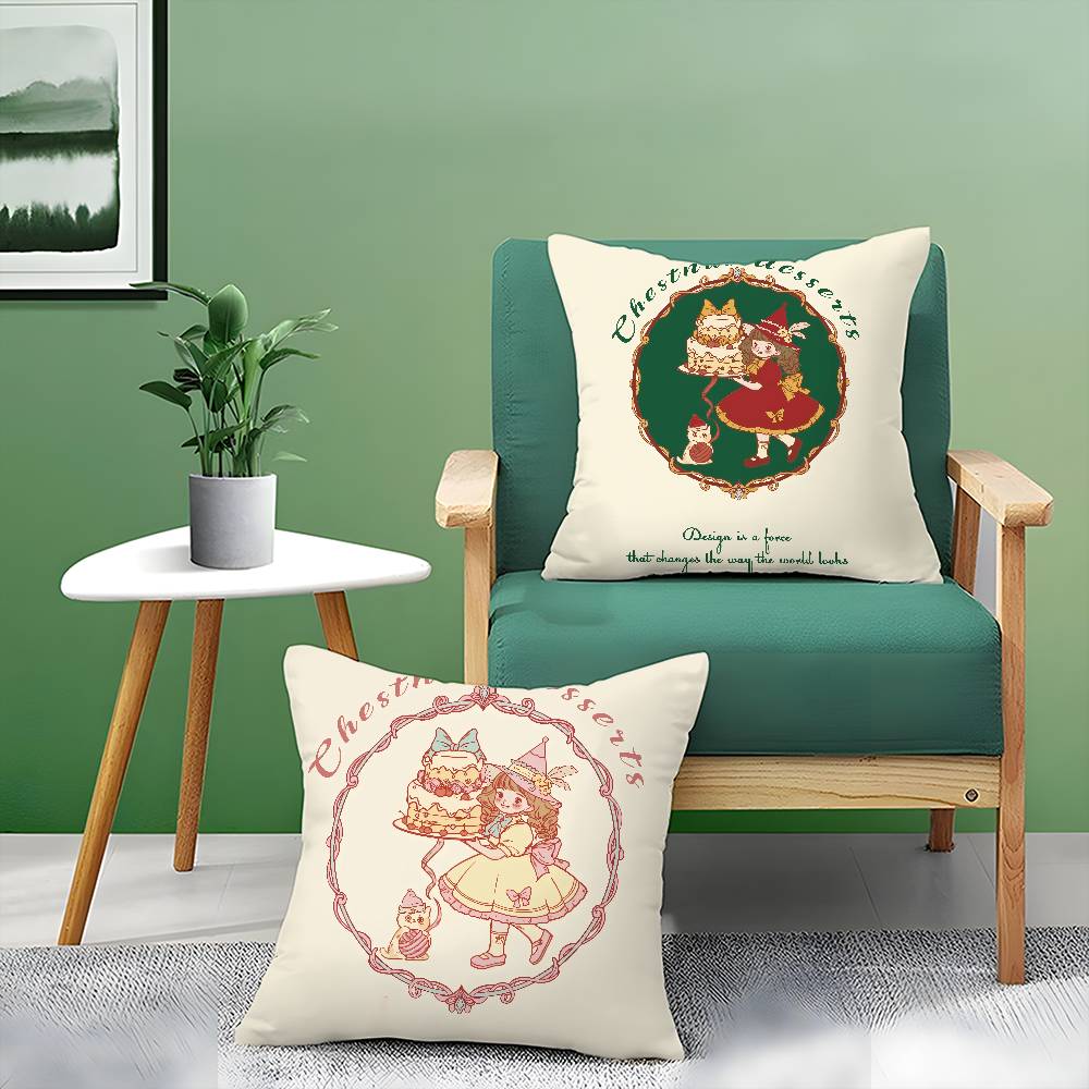 Creative Celebration Beautiful Girl Pillow Case Printed Brushed Fleece Pillow Baby Skin-Touch Eco-Friendly Dye-Sublimat