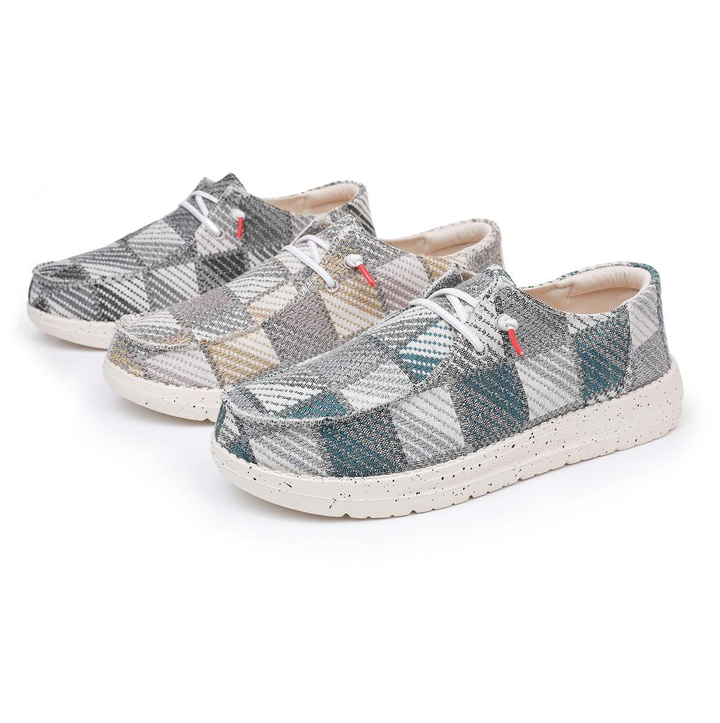 Canvas Shoes Men's Light Weight Slip-on Flat Sneakers Summer Breathable Cloth Loafers Design Espadrilles Luxury Shoes Big Size