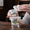 Qianli Jiangshan Белоснежный Фарфоровый Портативный Дорожный Чайный Набор