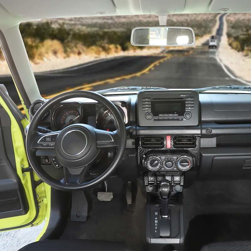  ABS автомобильное украшение переключения передач, панель управления кондиционером, наклейки на переключатель стеклоподъема для Suzuki Jimny 2019, аксессуары для интерьера