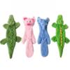 Soft Shell Plush Crocodile Dog Toys Sounder Sounding Paper Chew Tooth Toy Outdoor Play Interactive Squeaky Dogs Toy
