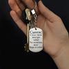 Гравировка Русская Цитата Брелок из нержавеющей стали Креативные персонализированные аксессуары Подарок на день рождения для мужчин женщин
