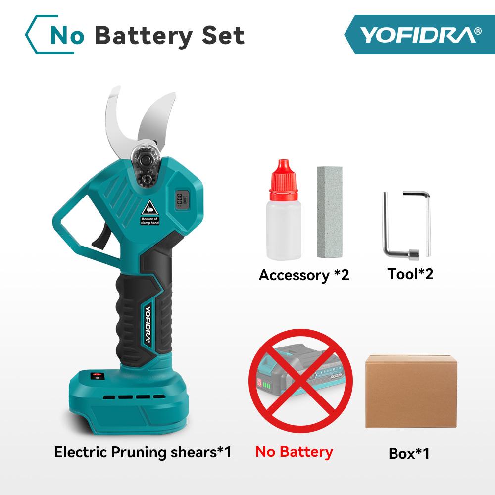 Yofidra 30 мм бесщеточный электрический секатор, мощный секатор, садовый резак для веток деревьев, ножницы, инструмент для аккумулятора Makita 18 В