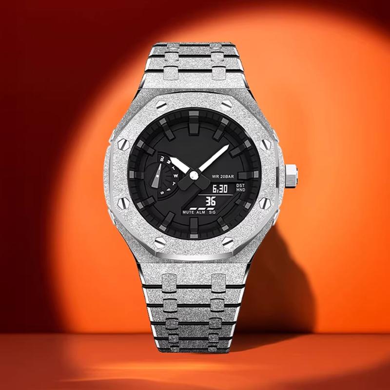 Для Casio G-SHOCK Farm Oak GA2100/GA2110 Набор ремешков из нержавеющей стали 316L Frost Gold Металлический корпус Браслет-ремешок GA-2100 GA-B2100