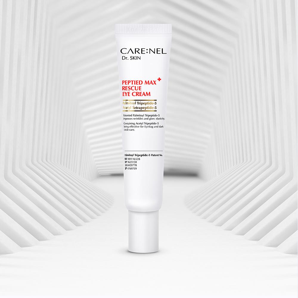CARENEL Peptied Max Rescue Крем для кожи вокруг глаз против морщин Упругость мешков под глазами Уход за темными кругами Корейский уход за кожей
