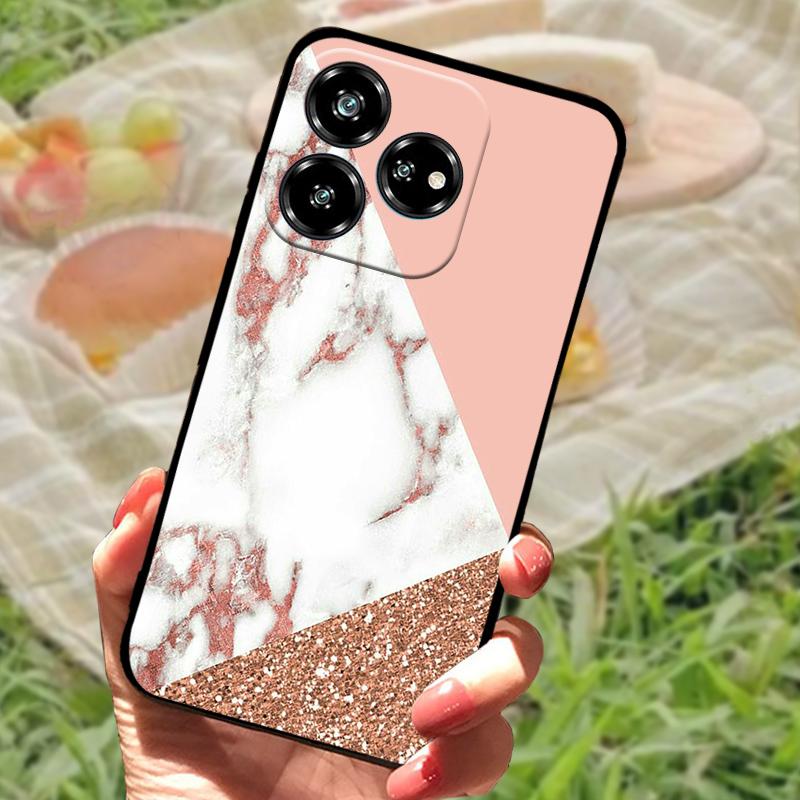 For ZTE Blade V60 Coque Case Nubia V60 Phone Protective Soft Silicone Funda Cover For ZTE Axon 60 4G Z2356 Bumper Fashion Floral