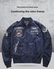 Men's Korean Embroidered MA1 Pilot Jacket - Spring & Autumn Trendy Baseball Style, Large Sizes Available