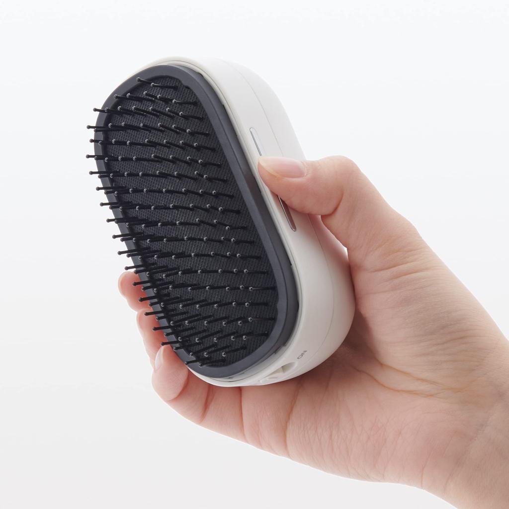 MUJI Vibrating Hair Brush White Width X Depth X Height 10.6 5.6 4.5cm MJ-VHB1/44821862