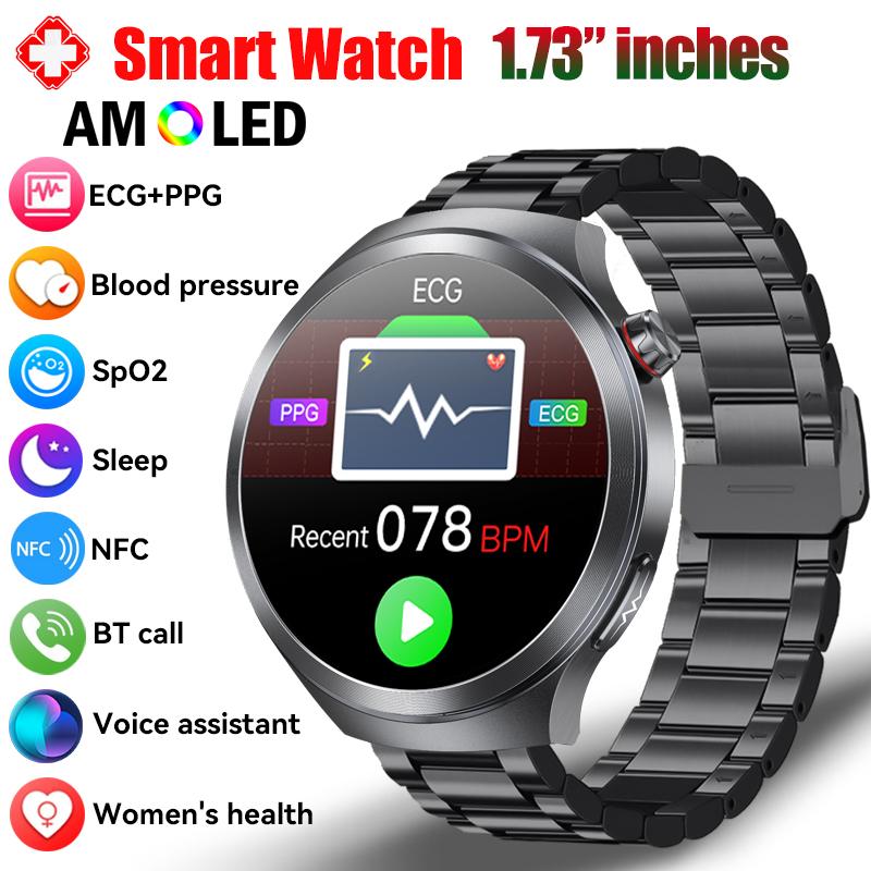 SACOSDING 2025 New AI Diagnosis ECG+PPG Smart Watch Blood Pressure Body Temperature Men Bluetooth Call Health Smartwatch