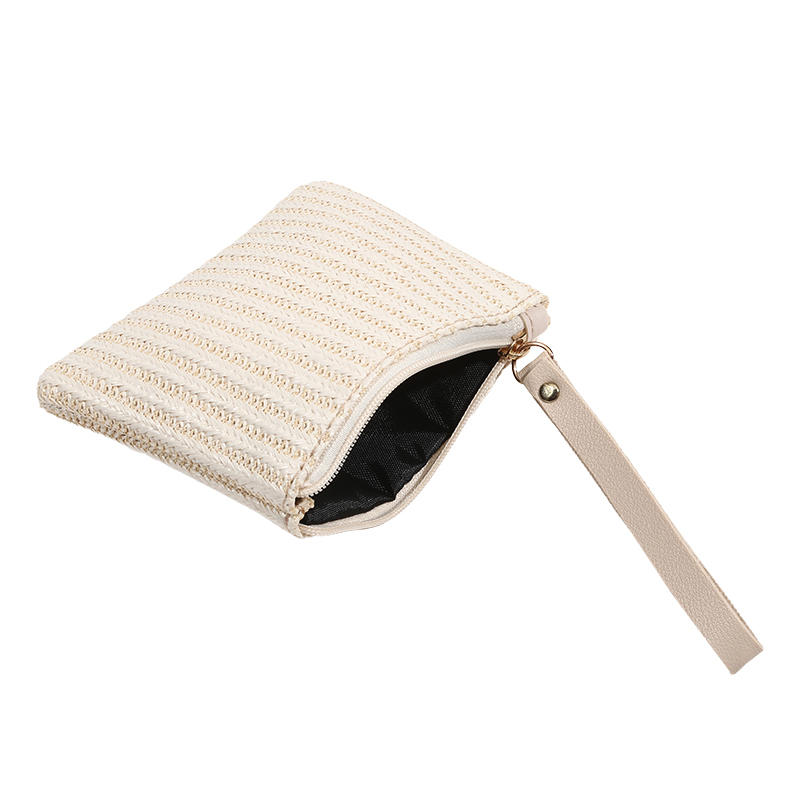 Женская летняя соломенная сумка с вертикальной полоской, новая мини-сумочка, кошелек, сумка для карт, женские клатчи и браслеты