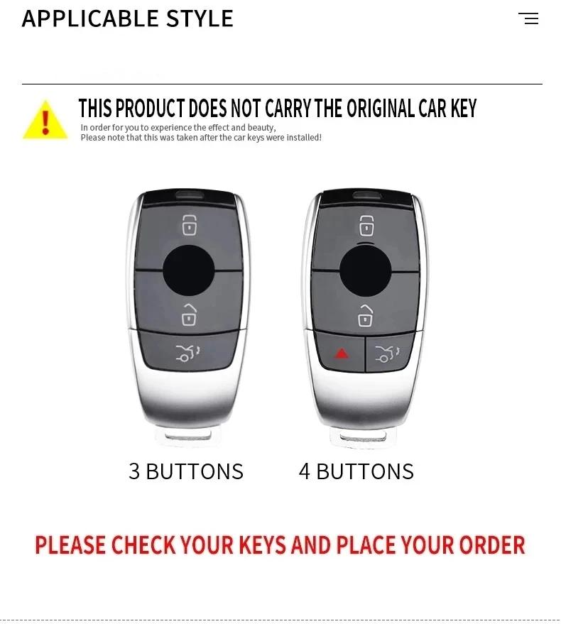Interior Mouldings Zinc Alloy Car Remote Key Case Cover Shell For Mercedes Benz A C E S G Class GLC CLE CLA GLB GLS W177 W205 W2