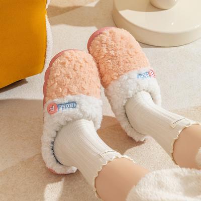 Мультяшные цветные хлопковые тапочки зимние женские милые теплые плюшевые тапочки для дома, комнатные, нескользящие, удобные хлопковые тапочки