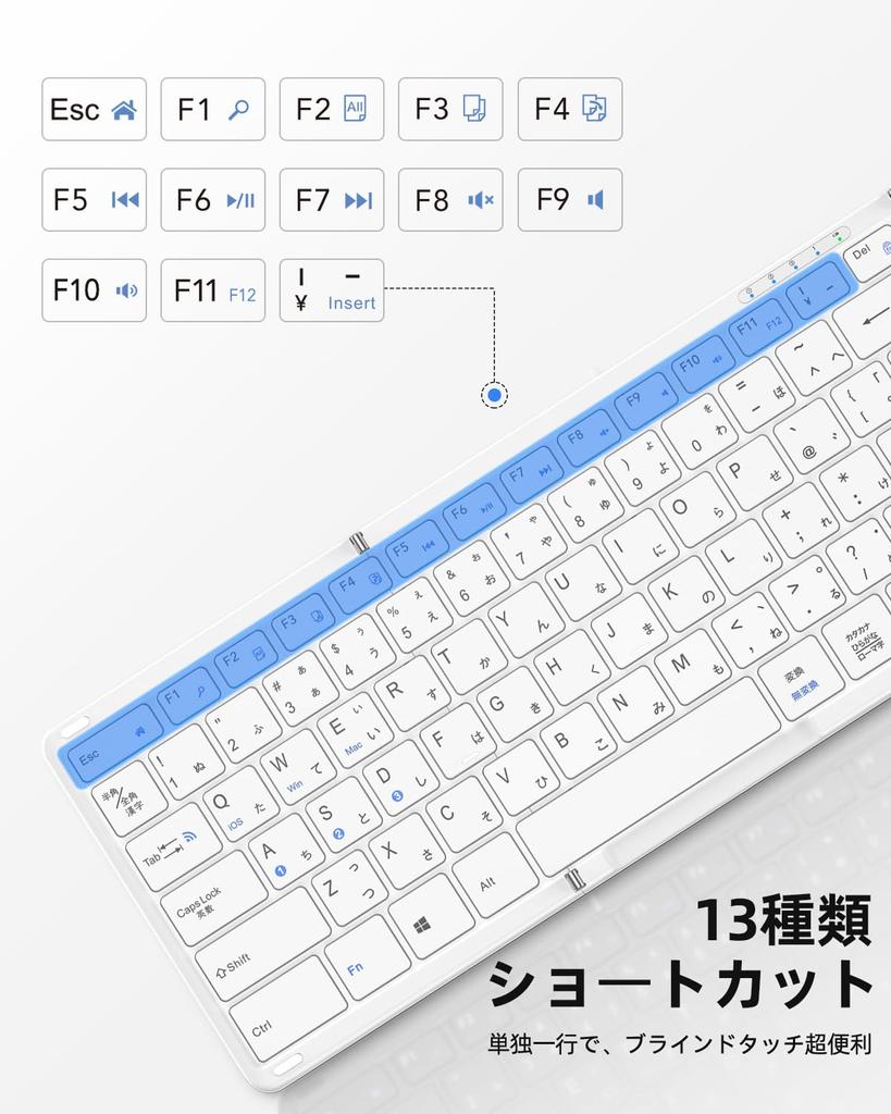 Omikamo Bluetooth Foldable iPad Japanese Wired Includes Compatible with iPad Mini For Equipped with Instruction Japanese Instruction Manual Included