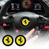 5.5СМ F-Ferrari-F Логотип Автомобиля Наклейка на Руль Декоративная Наклейка для Ferrari Roma 488 Portofino Spider SF90 F8 Competizione