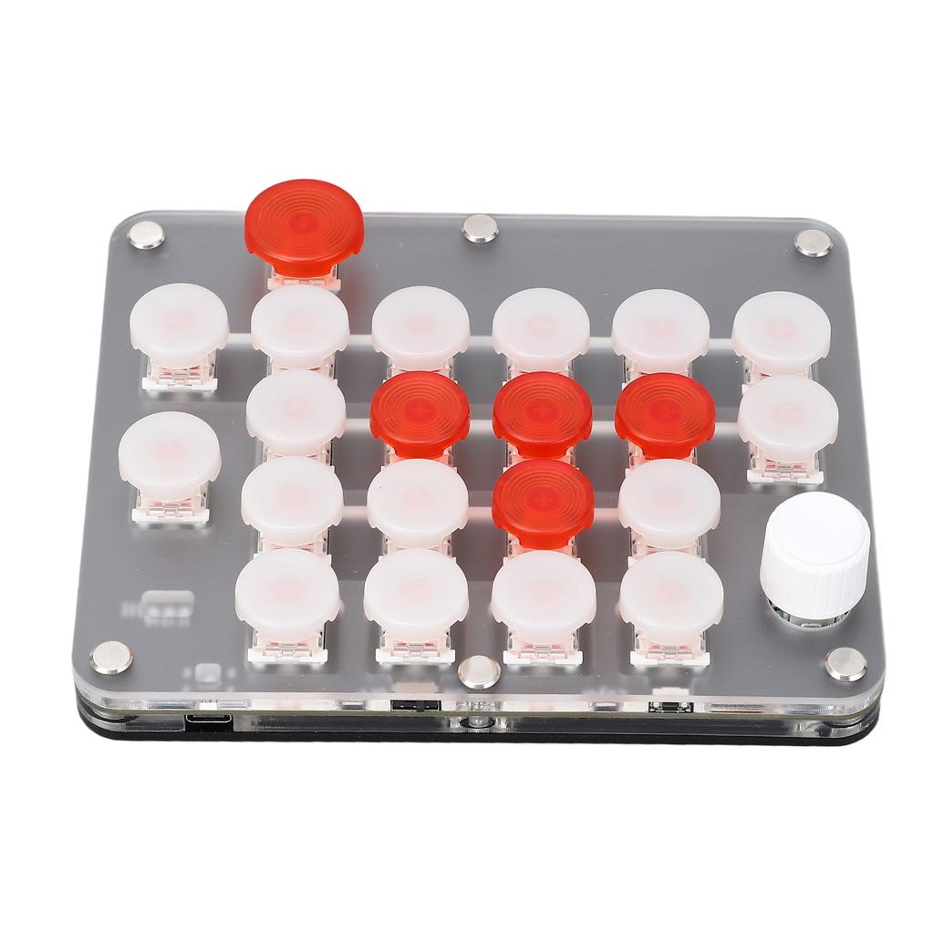 Программируемая клавиатура с 21 клавишей и ручкой Red Axis USB C BT соединением для управления одной рукой макросами механическая