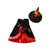 Halloween Dog Cape Costume With Hat Pet Cape Set Bat/Pumpkin/Star Black Orange And Gold Spider Print