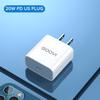 QOOVI 20W PD USB Type C Charger QC3.0 Quick Charge 4.0 3.0 Wall Adapter QC Fast Charging Phone For iPhone 13 12 Pro Max 11 8 iPad Mini6 Huawei Xiaomi