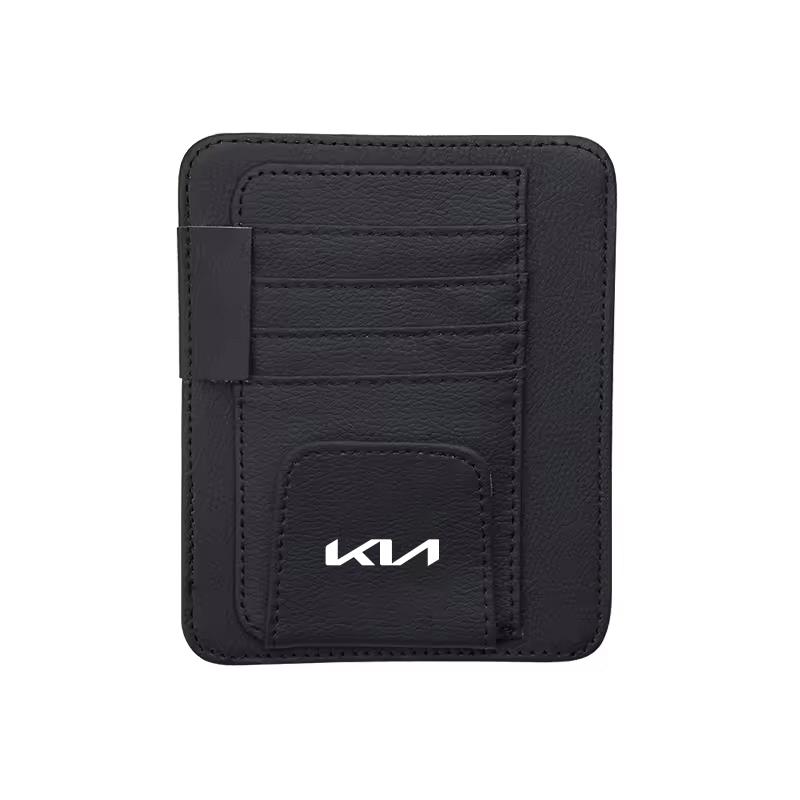 BTQNM1 For Kia Morning Picanto Rio XCeed Soul Cerato Venga Cadenza K9 Seltos Telluride Niro Car Sun Visor Card Bag Ticket Storage Bag