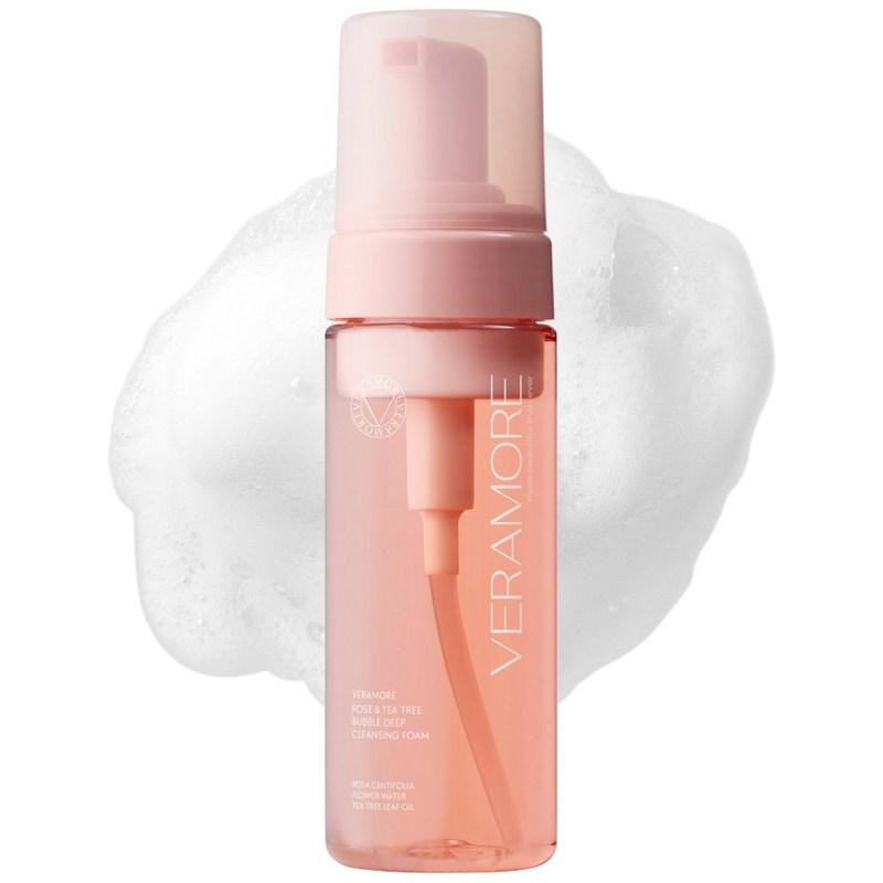 Veramore Mildly Acidic Rose Bubble Hypoallergenic Cleansing Foam, 150ml, 1 pcs
