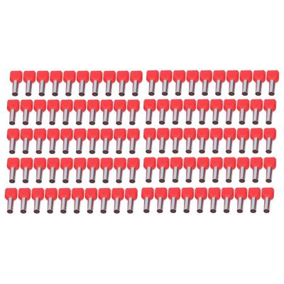 100 шт. Концевые клеммы для шнура 2 Изолированные наконечники-гильзы Медный обжимной разъем AWG 10 6.0мм2 TE6014