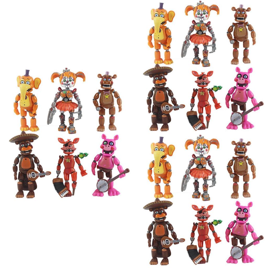 Набор из шести светящихся фигурок Five Nights At Freddy's с подвижными суставами для детей