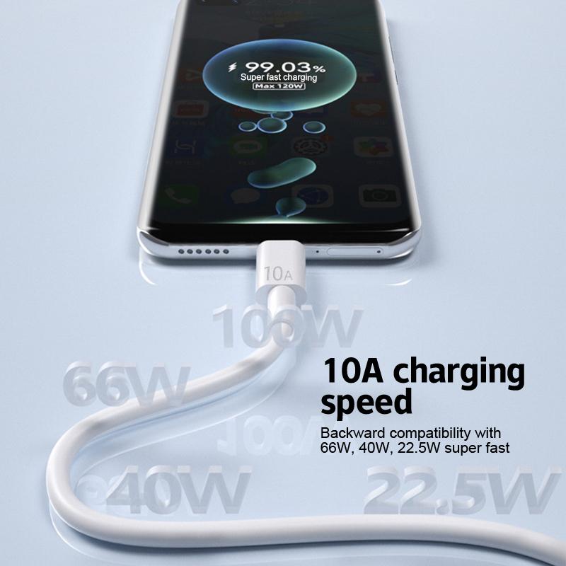 Кабель для быстрой зарядки 10А Type-C с автоматическим отключением питания, простой 2-метровый автомобильный кабель для передачи данных, подходит для Huawei, Xiaomi, Android, универсальный