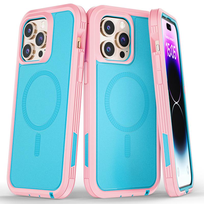 Роскошный чехол Armor Box для IPhone 15, 14, 13, 12 Pro Max Plus, силиконовый чехол из ТПУ, гибридный тяжелый магнитный противоударный чехол MagSafe