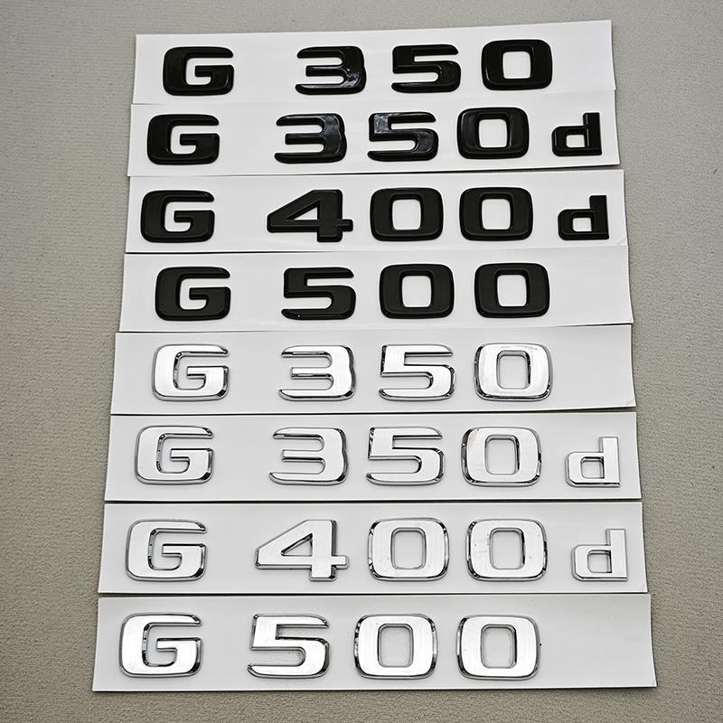 IXEA6 3D ABS Car Letters Logo G350 G350d G500 Sticker Rear Trunk Badge Emblem Decals For Mercedes Benz G350 G500 W463 Auto Accessories