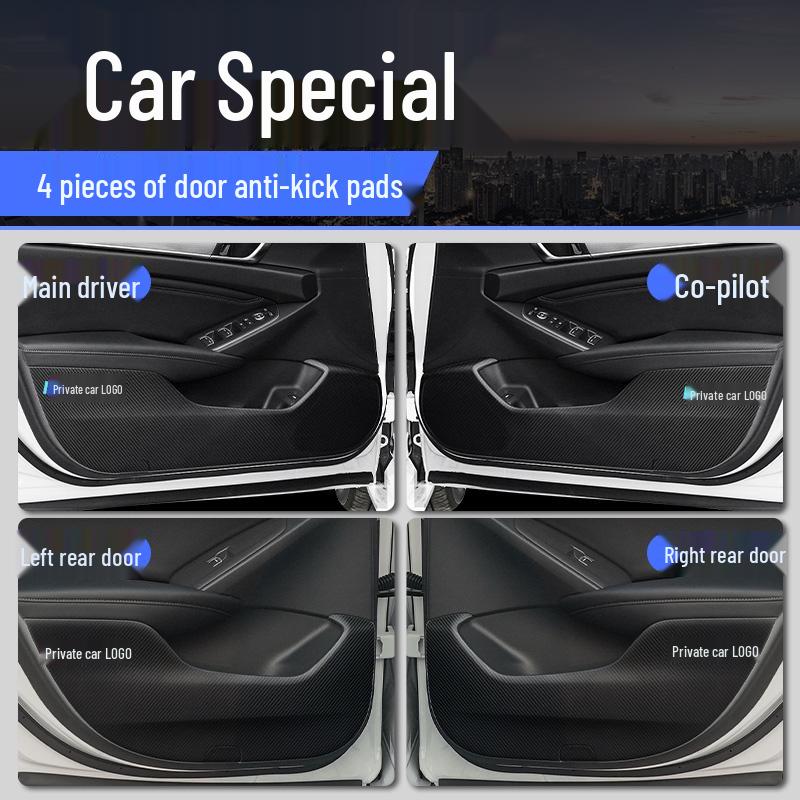 Аксессуары для интерьера Geely Emgrand 4-го поколения: Наклейки на пороги дверей