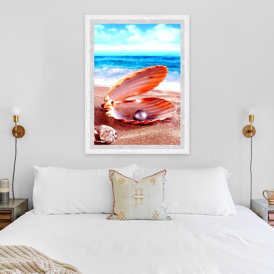 Новый 5D DIY алмазная живопись морская черепаха Алмазная вышивка вид на море вышивка крестиком полная круглая дрель домашний декор ручной подарок