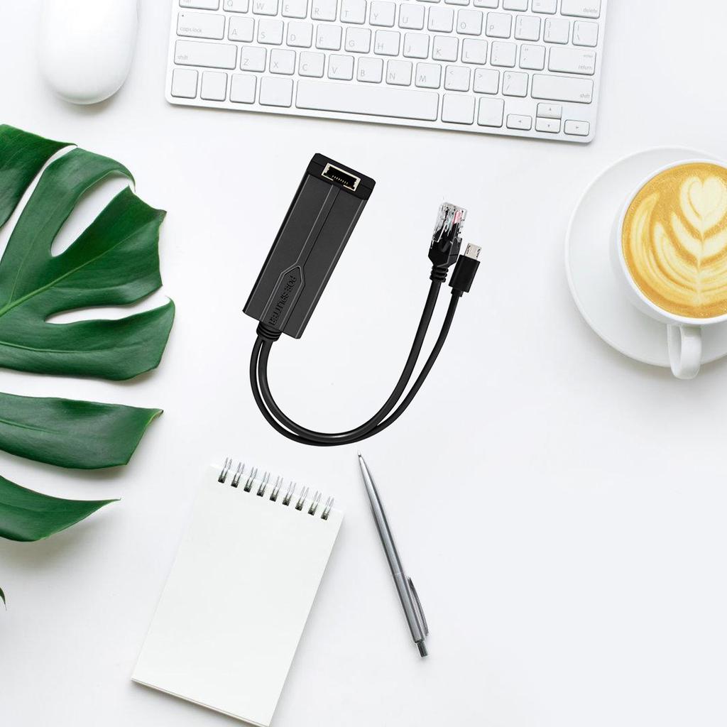 Адаптер-сплиттер Micro USB POE, преобразователь питания 48 В в 5 В для IP-камер и сетевых устройств, адаптер PoE в Micro USB