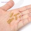 14K/18K Gold Plated Brass Spring Clasps,5/5.5/6/7mm Round Spring Clasps Connector,Clasps For Bracelets ,DIY Jewelry Accessories