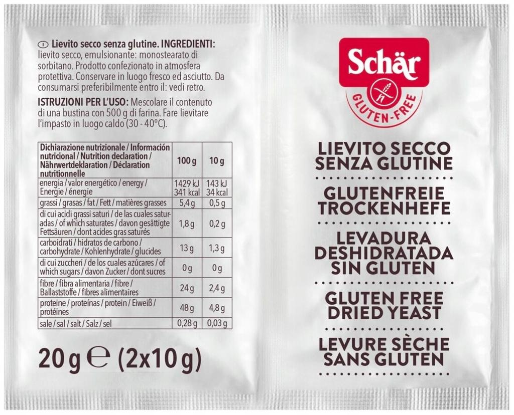 Gluten-free dried yeast 20g Schar 20 g