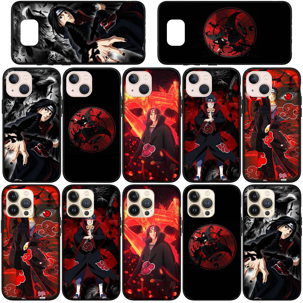 Case for Samsung Galaxy S25 S24 S23 iPhone 16 15 Xiaomi Redmi Note 14 13 12 16E X 11 Pro Max XR OPPO Moto Huawei Comics Akatsuki Naruto Itachi Uchiha