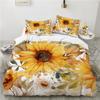 Sunflower Duvet Cover Kit 3D Printed Ultra-fine Fiber Pillowcase  New Wholesale Comfortable Plant Bedspread Bedding Set