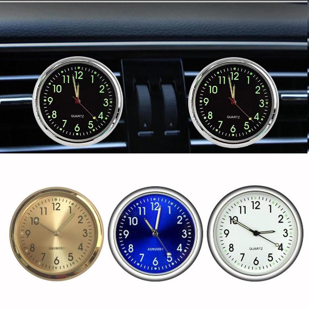 Мини-модные светящиеся автомобильные часы, автомобильные внутренние наклеиваемые цифровые часы, механические кварцевые часы, автомобильные украшения, аксессуары