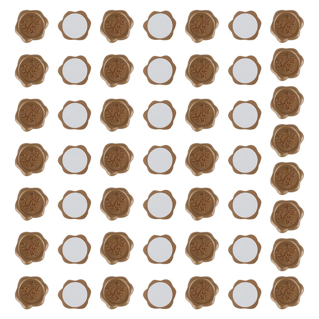 50Pcs Wax Seal Stickers Self Adhesive Retro Embossed Pattern Wax Seal Stamp Sticker Invitation Gift Wrapping Cards Seal Sticker
