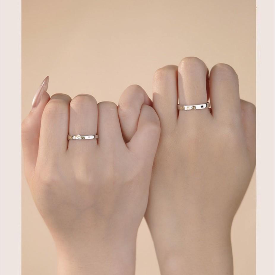 Серебряные кольца S999 Серия «Милый Мяу» Кошка - Свежий, Игривый Мультяшный Подарок для Девушки.