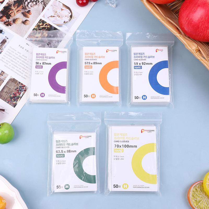 50Pcs Korea Card Sleeves Photocard Holographic Protector Film Album Binder Pocket Page Protector