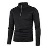 Men's Spring Autumn Hoodies Long Sleeve Solid Color Zipper Casual Sweatshirts High Collar Daily Basic Bottom Tops