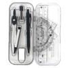 8 Piece Math Geometry Kit Sets Student Supplies Includes Rulers,protractor,for Drafting And Drawings