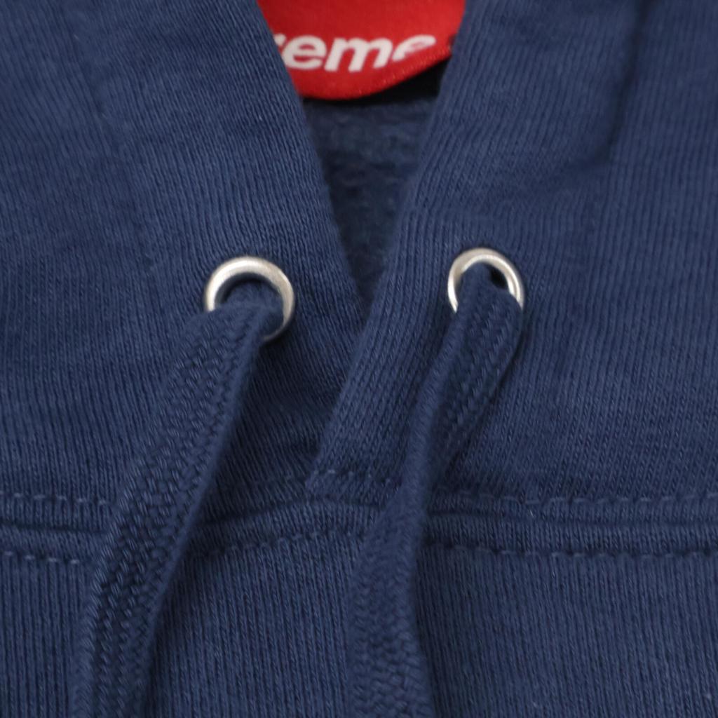 Supreme [Domestic Regular / 25 Stainless Steel] Small Box Hooded Sweatshirt Small Box Pullover Hoodie tops L dark blueUsed