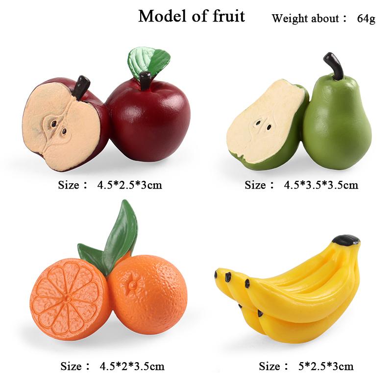 Oenux Игрушка для ролевых игр Милые фрукты Овощи Модель гриба Топперы для торта Еда Жуэ Семейное веселье Раннее образование для детей Подарок