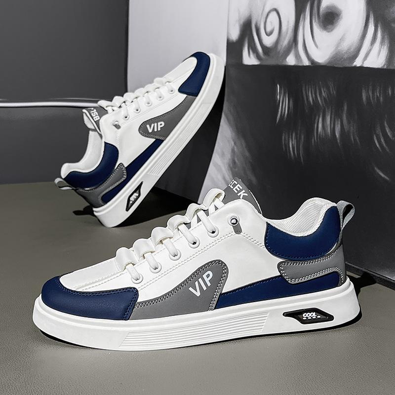 Мужская повседневная обувь из дышащей белой кожи на плоской подошве, модная обувь для вождения, ходьбы, скейтбординга, теннисные туфли для мужчин