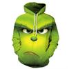 Трендовые худи с принтом зеленого монстра, мужской рождественский свитшот, свободная парная одежда, повседневные худи с длинным рукавом для детей