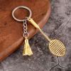 Creative Badminton Racquet Pendant Keychain For Men Women Keyring Car Key Holder Handbag Accessories Birthday Gifts