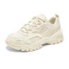 Skechers DLites Hiker Удобные Универсальные Амортизирующие Прочные Низкие Кроссовки в Стиле "Папа" Женская Кроссовка Off-White 180134-OFWT