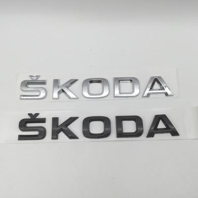 1 шт. 3D АБС высокое качество серебристый/черный для автомобиля Буквенный значок Задний багажник Наклейки значок стикер Стикер для Skoda