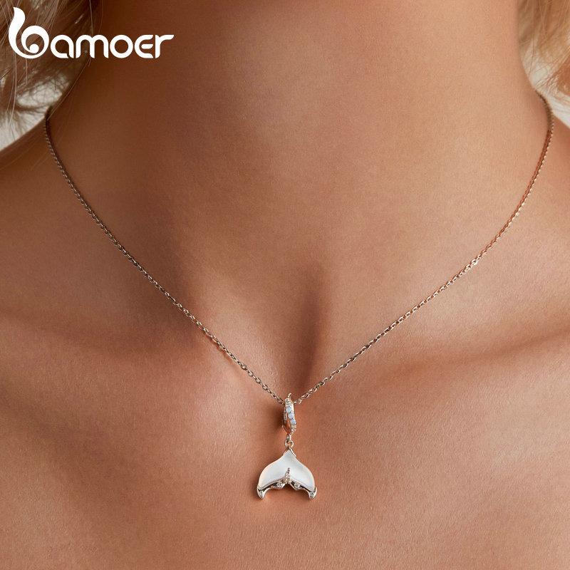 BAMOER Стерлингового Серебра 925 пробы Радуга Медуза Очарование Хвост Русалки Подвеска Мечта Океан Бусины Подходит DIY Браслет Ожерелье Ювелирные Изделия Сделать